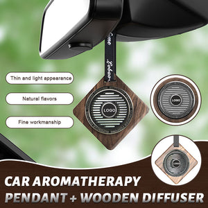 Car Aromatherapy Pendant + Wooden Diffuser